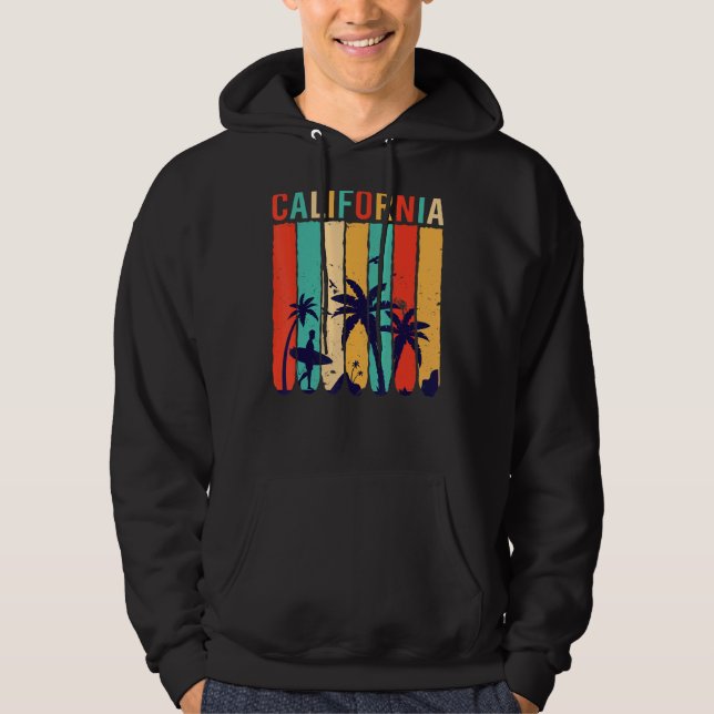 Sudadera California Beach Surfing Retro Sunset Long (Anverso)