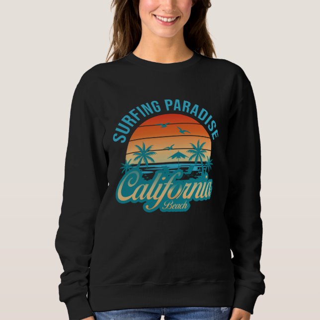 Sudadera California beach surfing USA woman men children  1 (Anverso)