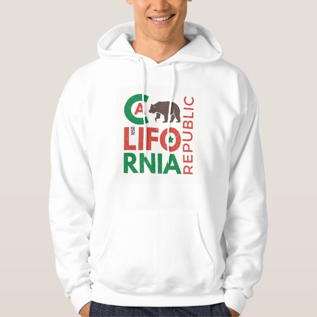 Sudadera California con el logotipo del oso grizzly (Anverso)