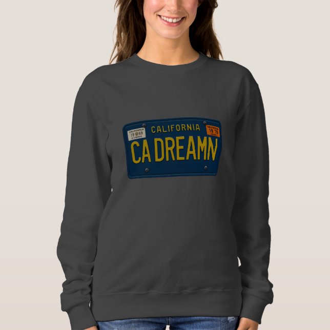 Sudadera California Dreaming Retro 1969 Placa de Matrícula  (Anverso)