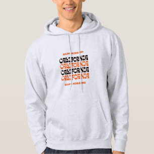Sudadera California Hoodie, naranja y negro besada por el s