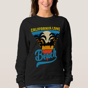 Sudadera California Long Beach Sand Surf And Summer Vacatie
