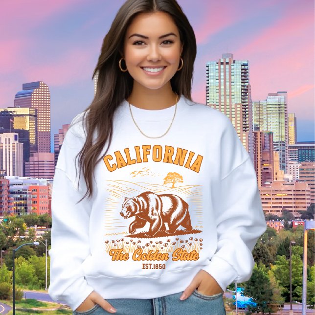 Sudadera California Nature Lover Gift – Retro Bear  (Subido por el creador)