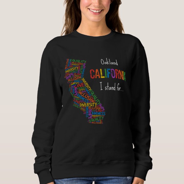 Sudadera California Oakland Gay LGBTQ Pride Month Equality (Anverso)