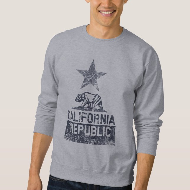 Sudadera CALIFORNIA RPÚBLICA Bandera Estúpida (Anverso)