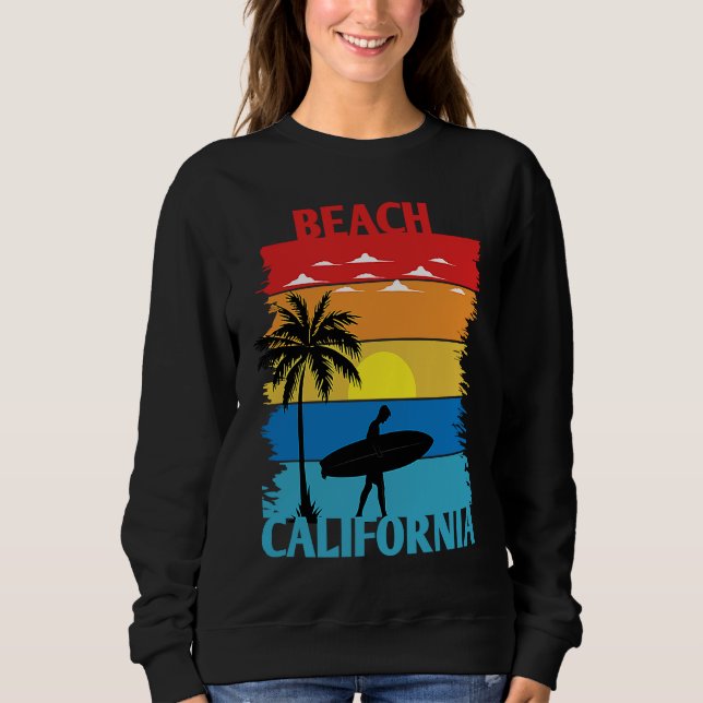 Sudadera California Summer Beach Vintage Sunset  2 (Anverso)
