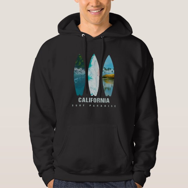 Sudadera California Surf Paradise Pride Vacation Travel Sur (Anverso)