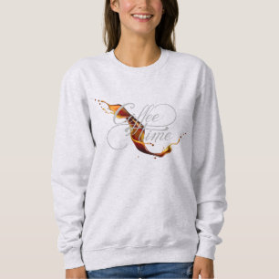 Sudadera Caligrafía de Café con Salpicadura de Chorros