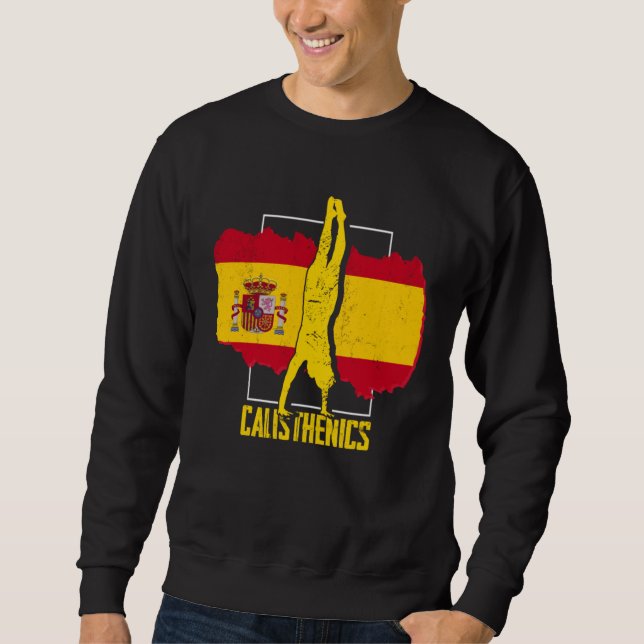 Sudadera Calisthenics Athlete Spain Flag Fitness Street Wor (Anverso)