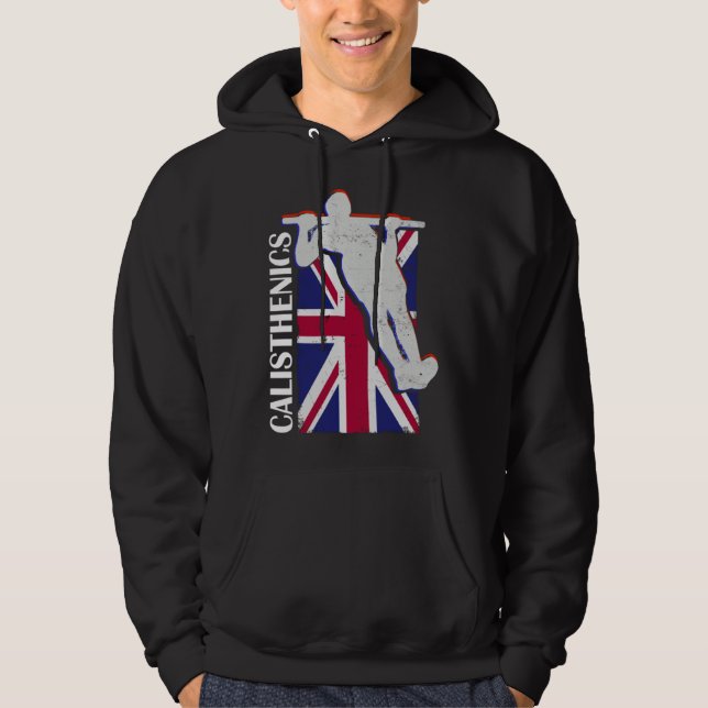 Sudadera Calisthenics Athlete UK Flag Fitness Gym Street Wo (Anverso)