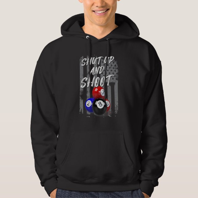 Sudadera Cállate y dispara jugador de billar 8 Ball Pool Sp (Anverso)