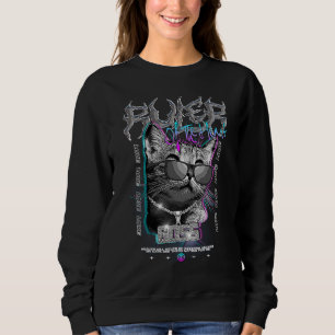 Sudadera Calle estética cromada de edugie de gato