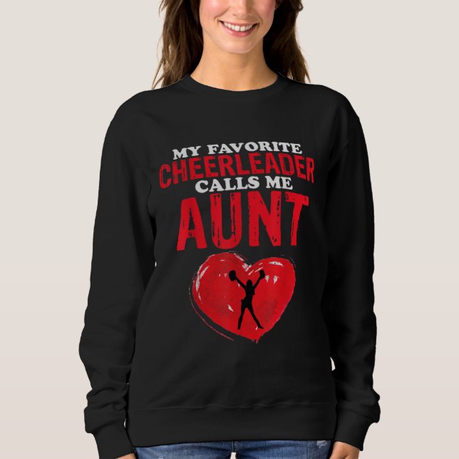 Sudadera Calls Me Aunt Cheer Mom Women Cheerleading (Anverso)