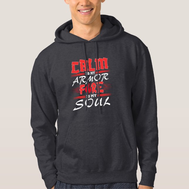 Sudadera Calm strength – inspiring quote design  (Anverso)