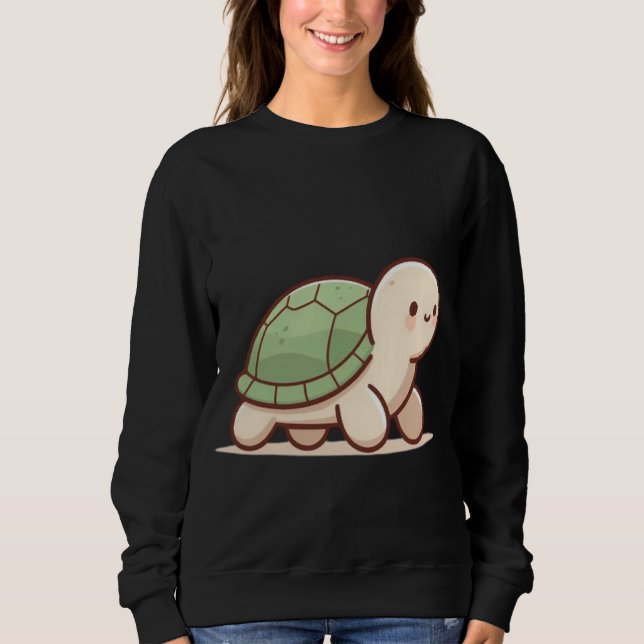Sudadera Calm Turtle – Take It Slow and Stay Cool (Anverso)