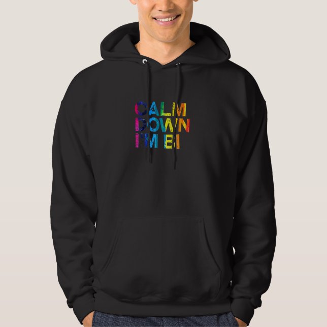 Sudadera Calma Con El Orgullo Bisexual De Bi Orgullo 4 (Anverso)