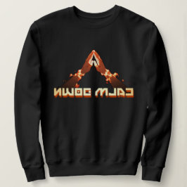 Sudadera ¡Cálmate! Tipografía inversa de imagen de espejo