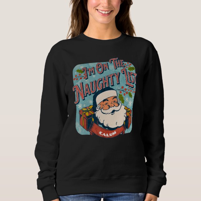 Sudadera Calum Christmas Naughty List   Santa xmas holiday (Anverso)