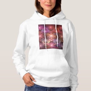 Sudadera Cama De Flores Colorido Brillante Arte Fractal Abs