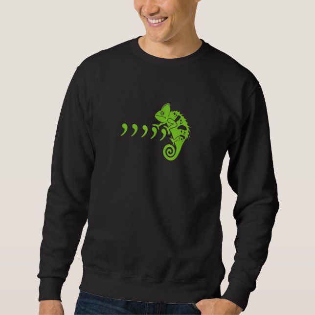 Sudadera Camaleón de coma Letras de música de los 80 Mujere (Anverso)