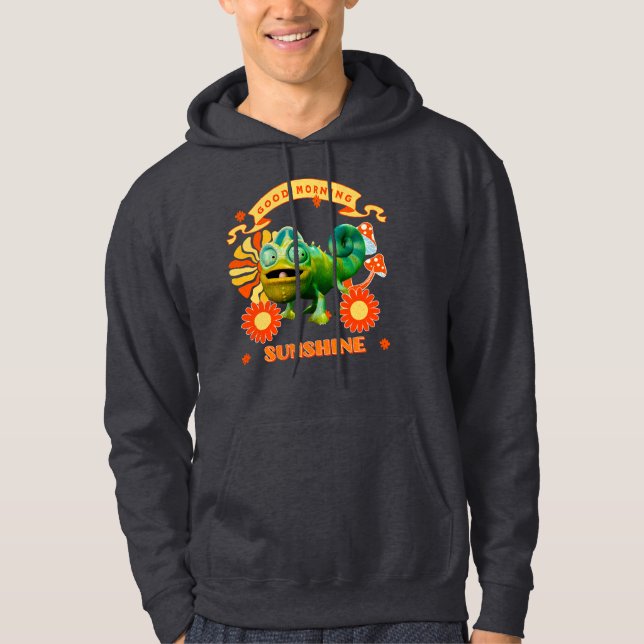 Sudadera Camaleón Divertido Buenos Días Sol (Anverso)