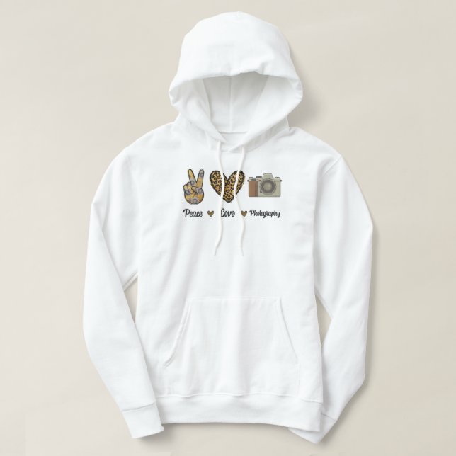 Sudadera Cámara fotográfica de amor por la paz Cameram (Diseño del anverso)