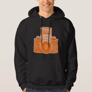 Sudadera Cámara gigante de Alemania Oriental - Naranja y bl