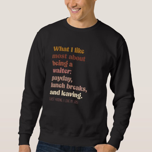 Sudadera Camarero Malhumorado Boho Vintage (Anverso)