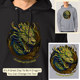 Sudadera Cambiar texto, ¡es un gran día ser un dragón!