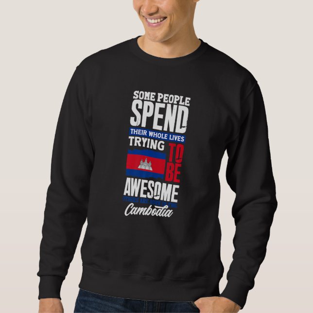 Sudadera Cambodia Cambodian Cambodia Flag Funny Quote Premi (Anverso)