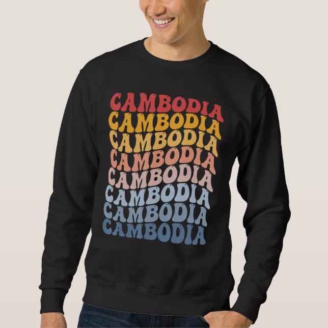 Sudadera Cambodia Groovy Retro Cambodian (Anverso)