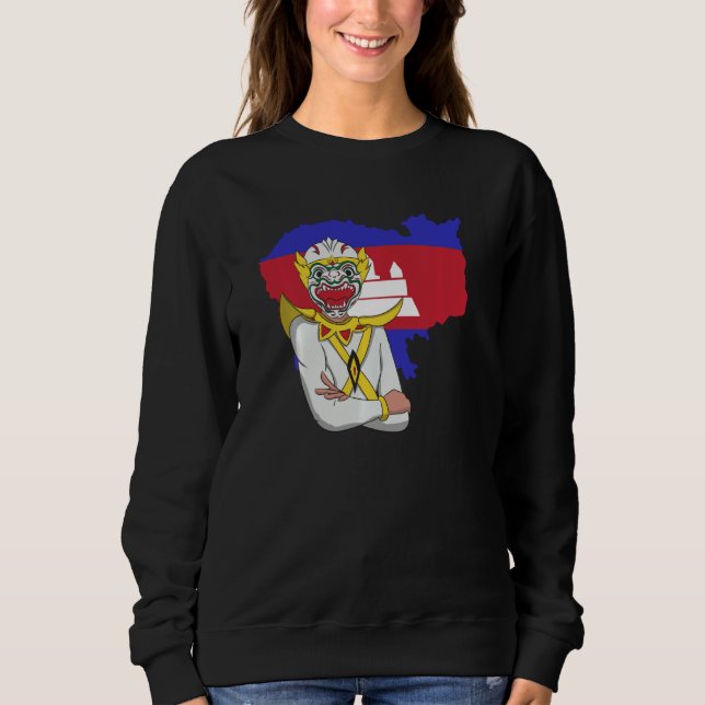 Sudadera Camboya: Lector camboyano de danza tradicional (Anverso)