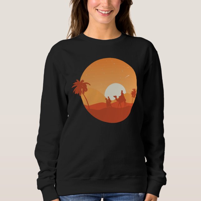 Sudadera Camel Desert Sunset  Oasis Morocco (Anverso)