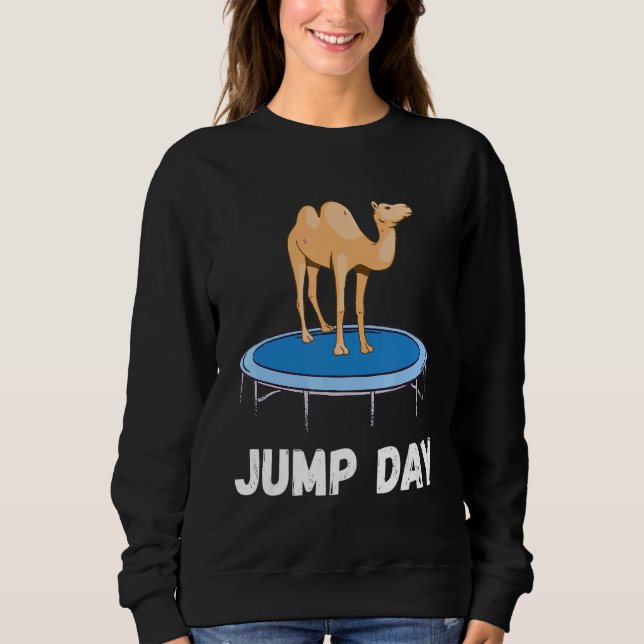 Sudadera Camel Jump Day Jumping Camel Jugando Camello Árabe (Anverso)