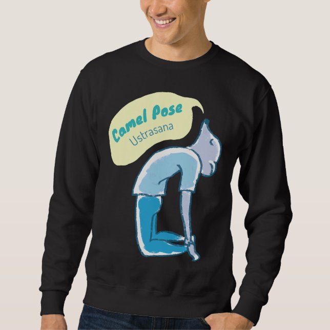 Sudadera Camel Pose Yoga Mouse Aqua Y Blue (Anverso)