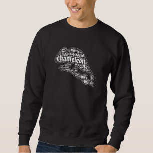 Sudadera Cameleon Word Cloud Reptile Lizard Animal Herpeto