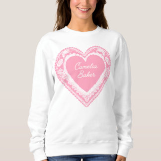 Sudadera Camelia Baker Pink Lace Heart