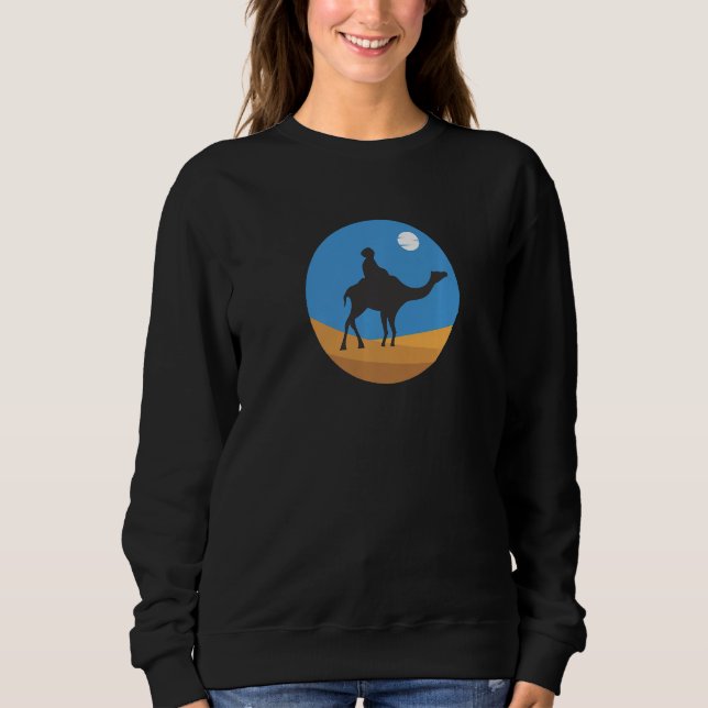 Sudadera camels desert arabia dromedary dromedaries one hum (Anverso)