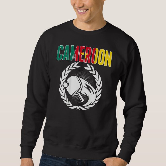 Sudadera Cameroon Ping Pong  Cameroonian Table Tennis Suppo (Anverso)