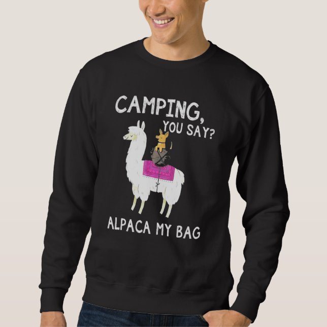 Sudadera Caminando dices Alpaca mi perro malva en llamas am (Anverso)