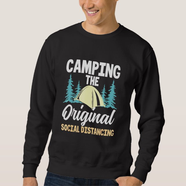 Sudadera Caminando El Original Camping De Distancia Social (Anverso)