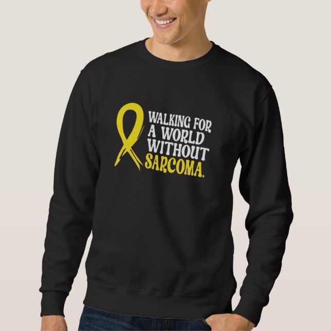 Sudadera Caminando por un mundo sin Sarcoma Grita la concie (Anverso)