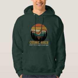 Sudadera Caminante Cósmico Retro 70s Atardecer Espacio Bosq