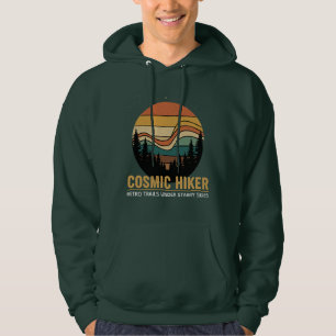 Sudadera Caminante Cósmico Retro 70s Atardecer Espacio Bosq