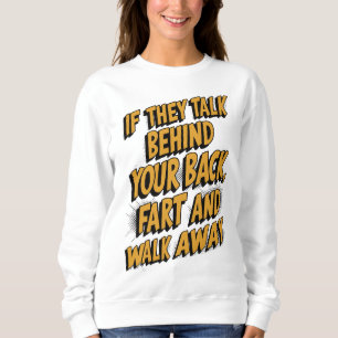 Sudadera Caminar Away Fart Chiste Cita Tipografía divertida