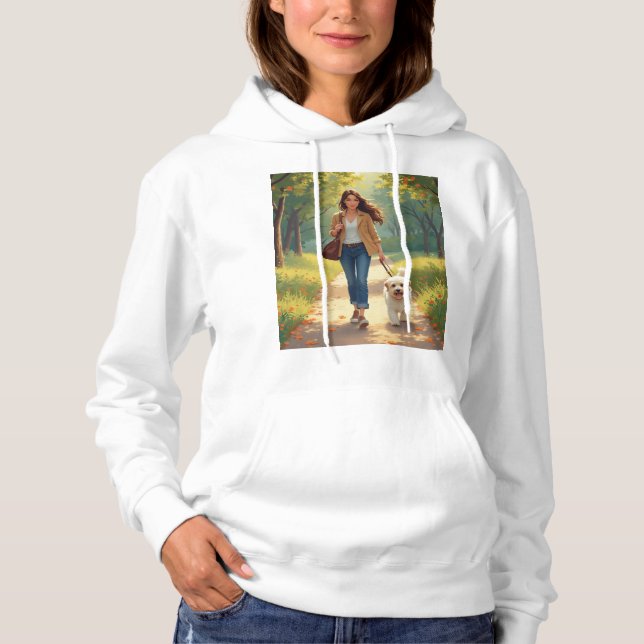 Sudadera caminar con el perro en el parque (Anverso)
