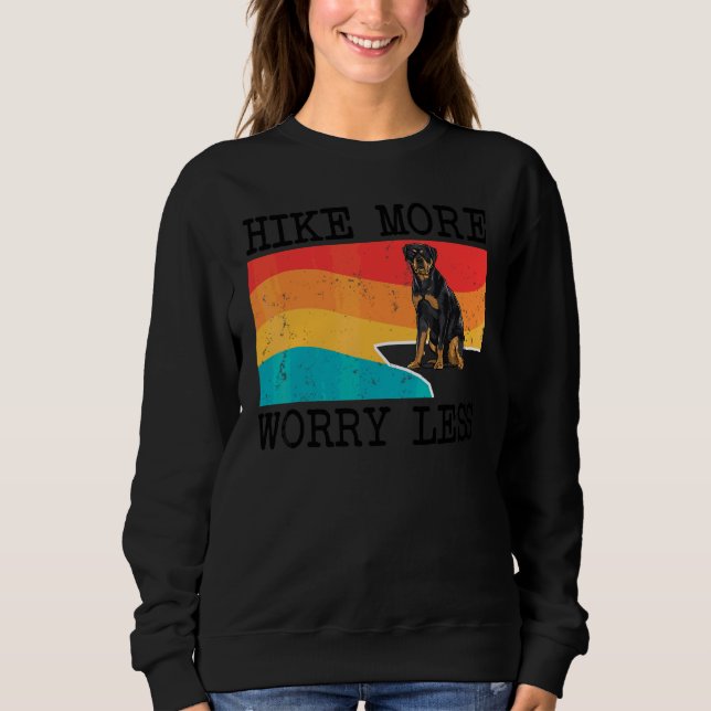 Sudadera Caminar Más Preocuparse Menos Rottweiler Gráfico S (Anverso)