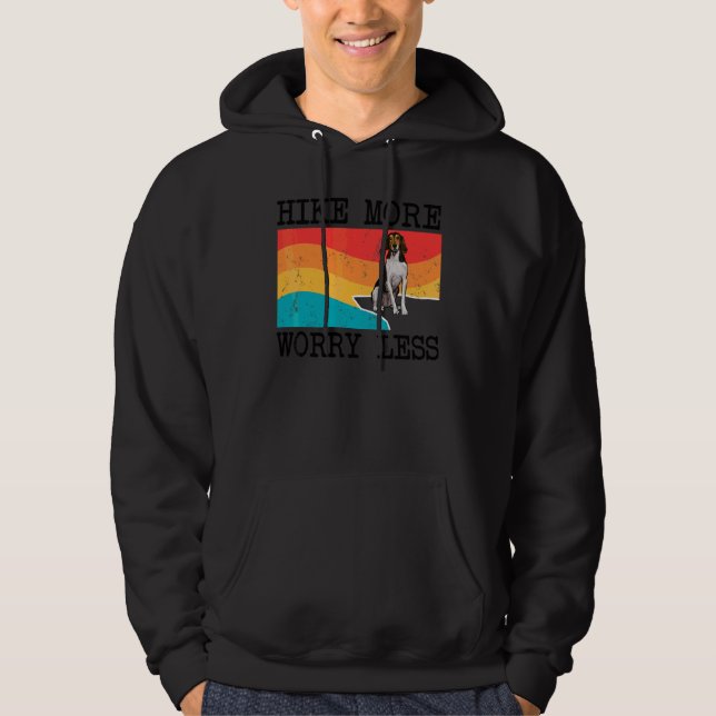 Sudadera Caminar Más Preocuparse Menos Treeing Walker Coonh (Anverso)