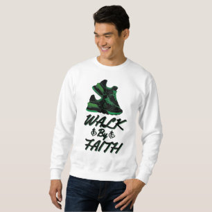 Sudadera Caminar por la Biblia Fe Cita a los Hombres
