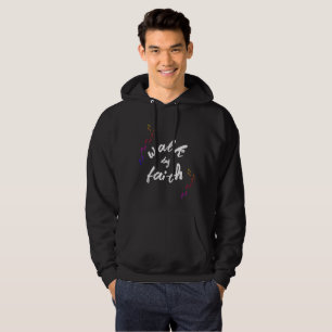 Sudadera Caminar por la capucha negra de los hombres de fe